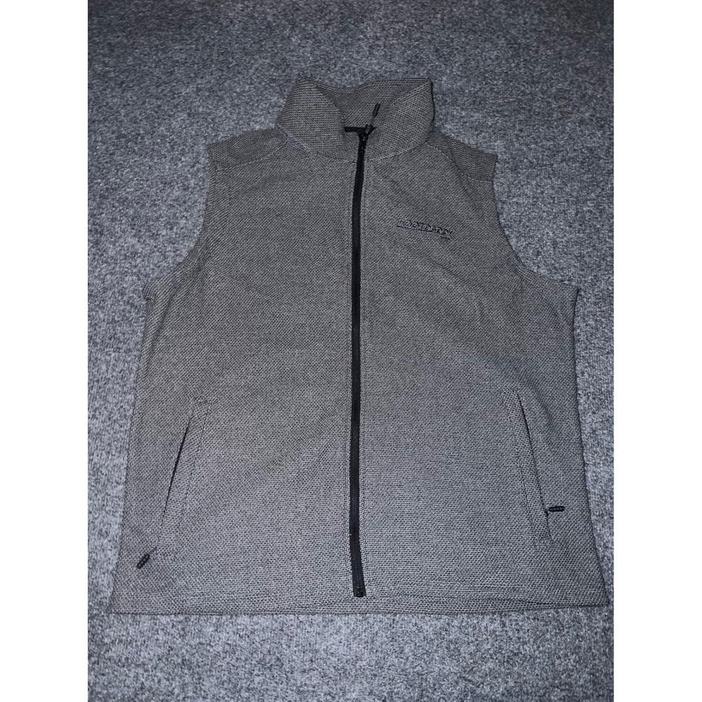 BootDaddy Collection Mens Gray Full Zip Textured Vest Size Medium M